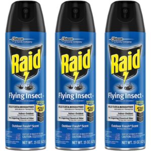 Flying Insect Killer, Kills Flies, Mosquitoes, and Other Flying Insects on Contact, for Indoor and Outdoor Use, 15 oz (3 Pack), Litezout