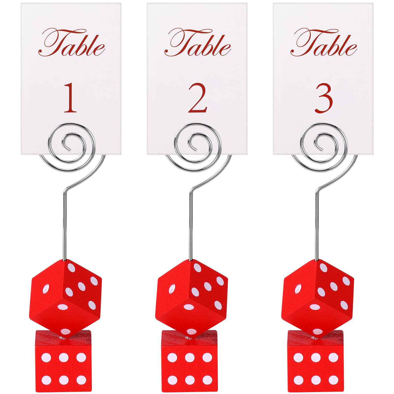 Rotatingpals Bunco Dice Table Number Dice Place Card Holders Bunco Game Kit Includes Table Numbers 1 2 3 and Casino Place Card Holders Bunco Party Supplies Casino Wedding Decoration