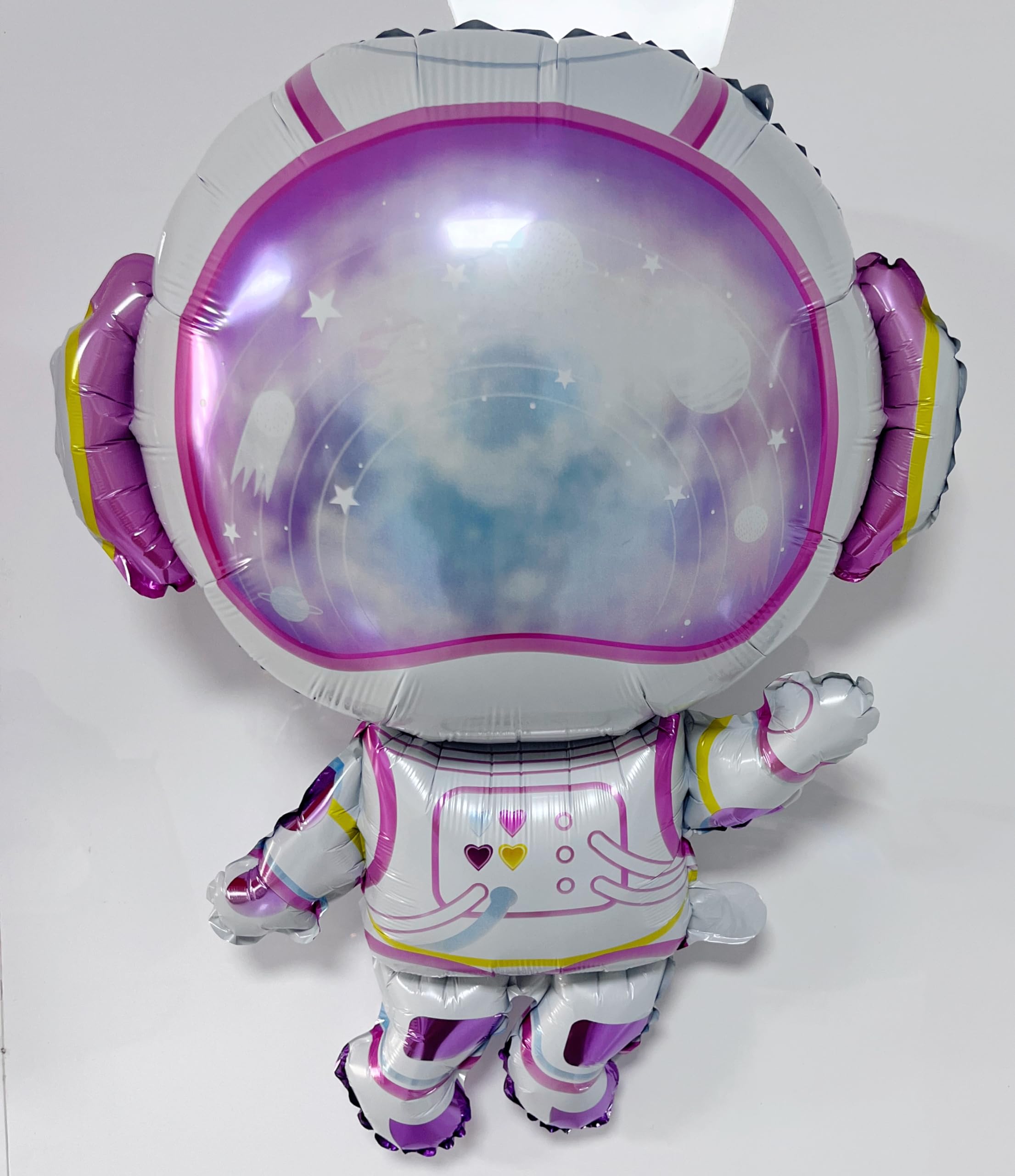 13Pcs Astronaut Balloons for Girls/Girl Astronaut Space Party Decor/Purple Outer Space Astronaut 4D Planet Balloons for Girl/Galaxy Planet Balloons/Space Travel Theme Birthday/UFO Baby Shower