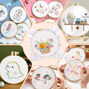 16 PCS Embroidery Fabric, Pre-Cut White Natural Cotton Embroidery Cloth Fabric, 4 Different Sizes 5.9 to 11.8inch, Embroidery Cloth Squares for Embroidery Garment Craft