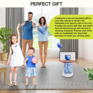 Basketball Trash Can,Trash Can Holder Wastebasket Backboard (Including 1pc Basketball Trash Can),White Wooden Basketball Garbage Can,Trash Can Basketball Hoop for Bedroom Office Kitchen Living Room