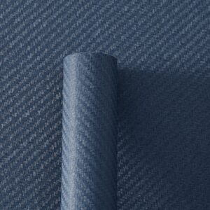 Haimin Fabric Wallpaper Textured Contact Paper (24in X 393in) Navy Blue Grasscloth Wallpaper Peel and Stick Faux Linen Wall Paper Self-Adhesive Vinyl Wallpaper Looks Like Woven Straw…