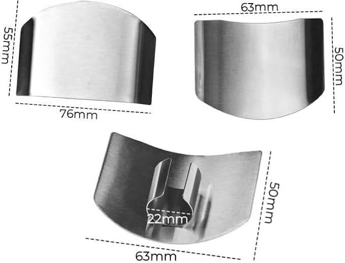 Stainless Steel Finger Guard, 2024 Upgrade Multifunctional Finger Protector for Cutting Food Slicing Finger Guard, Premium Slicing Tool Guard Finger Protector for Slicing, Chopping Vegetables (A-2Pcs)