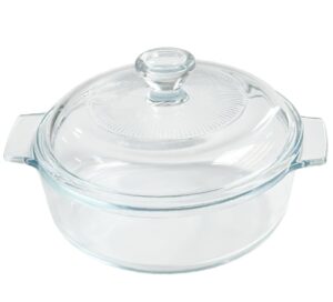 small tempered glass casserole dish for oven with lid, round microwave oven baking dish with glass lid, 0.8qt