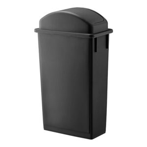 black 23 gallon slim rectangular trash can with lid restaurant trash can commercial trash can tall plastic trash can industrial trash can square trash cans for kitchen trash can with dome swing lid