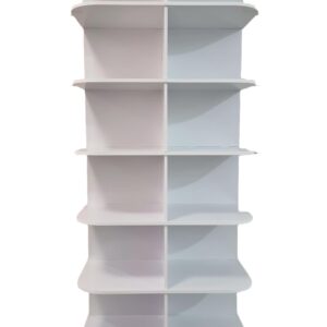 Original Rotating Shoe Rack A square Tower,original 7-tier hold over 28 pairs of big shoes,Spinning Shoe Display Lazy Susan,Revolving 360 shoe rack,Rotate Shoes Closet Organization.weinstein storage