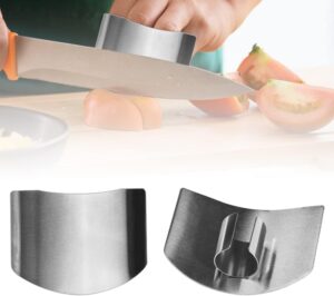 stainless steel finger guard, 2024 upgrade multifunctional finger protector for cutting food slicing finger guard, premium slicing tool guard finger protector for slicing, chopping vegetables (a-2pcs)