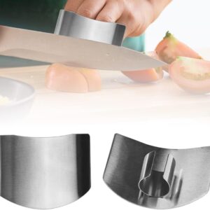 Stainless Steel Finger Guard, 2024 Upgrade Multifunctional Finger Protector for Cutting Food Slicing Finger Guard, Premium Slicing Tool Guard Finger Protector for Slicing, Chopping Vegetables (A-2Pcs)