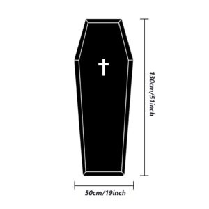 Generic Coffin Bath Mat Halloween Rug - Black Gothic Home Decor for Bathroom Bedroom Kitchen Room, Coffins Halloween Door Mat, Horror Gothic Gift Spooky Gifts Gothic Rugs Spooky Gift (B)