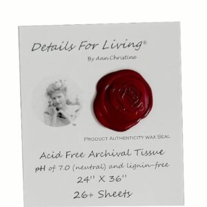 26+ Large Sheets Un-Buffered Acid, Sulfur & Lignin Free ARCHIVAL Tissue Paper 24x36in. Properly Pack & Store Your Textiles, Silver, Photos, Art & Much More.