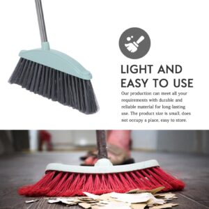 minkissy Long Handle Broom, Indoor Brooms Commercial Broom Angled Brooms Office Kitchen Sweeper Cleaner Brush for Sweeping Indoor Shop Home Floor Cleaning