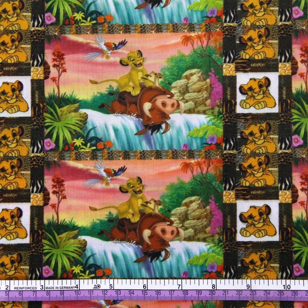 Polyester Cotton 50x145cm Disney The Lion King 50 * 145cm Polyester 100% Cotton Fabric Sewing Quilting Fabric Needlework Material DIY Handmade Patchework CLASSIER-FABRICS-1837