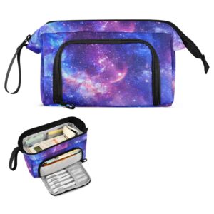 Sletend Cool Galaxy Pencil Bag Pencil Case for Teen Boy Girl, Big Capacity Pen Bag Zipper Pencil Pouch with Handheld Aesthetic Pencil Pouch with Print School Office Pencils Stationery