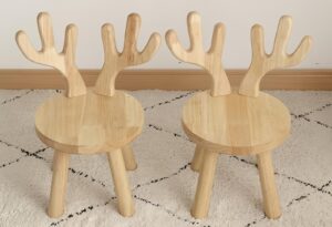 lmmybqb solid wood deer back chairs, household small chairs, small benches, dining chairs, low stools, shoe changing stools