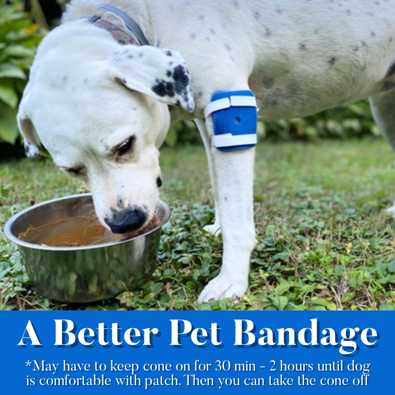 Proud Pet Patches A Better Dog Bandage for Wound Care, Cone Collar Alternative. Recovery Adherent Bandage for Dogs Leg. Cover & Help Licking of Hot Spots, Lick Granuloma, Stitches (Small)