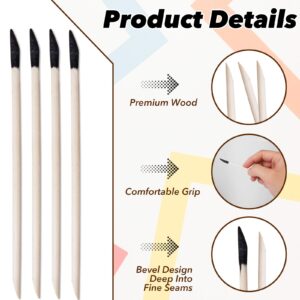 BienBion 30PCS Sanding Sticks,Detail Sanders for Woodworking and Plastic 3D Printing Model,Fine Detailing Polishing Sticks,Sanding Tool for DIY Wood Hobby Essential,150 Grit (5.4"×0.15") (A-Black)