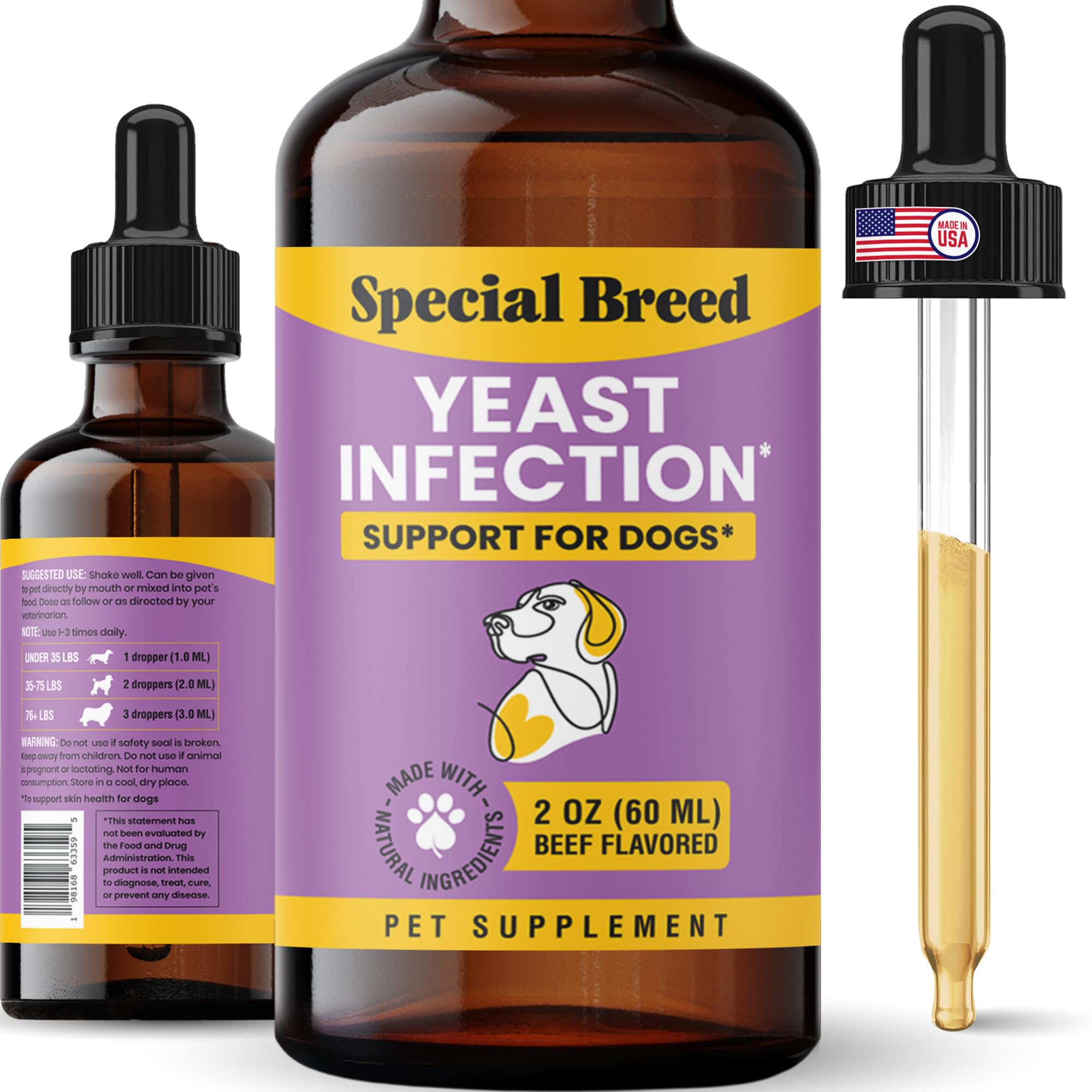 Special Breed Yeast Infection Treatment for Dogs - Soothing Itch Relief, Ear Infection Treatment, Reduces Irritation & Inflammation, 2 oz