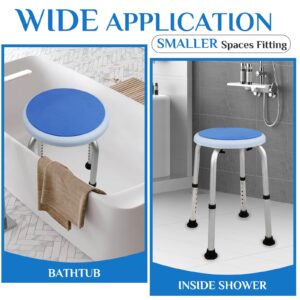 Massage Products Swivel Shower Stool 300 Lbs, 360 Degree Rotating Shower Chair for Inside Shower, Non-Slip Shower Bench Bathtub Seat (Shower Stool with pad)