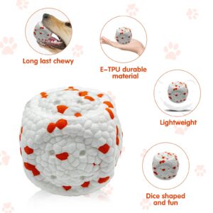 Generic E-TPU Dice Dog Toy for Aggressive Chewers: Tough, Lightweight Chew Toy, Small Medium Large Breed