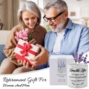 Retirement Gifts for Women - Happy Retirement Gifts 2024-Coworker Leaving Gifts-Farewell Gifts-Funny Retirement Gifts for Coworker, Boss, Teacher, Nurse, Bestie, Dad, Mom Retired-9.5 Oz Lavender