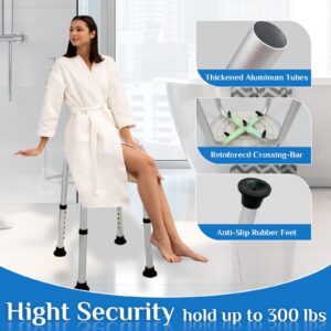 Massage Products Swivel Shower Stool 300 Lbs, 360 Degree Rotating Shower Chair for Inside Shower, Non-Slip Shower Bench Bathtub Seat (Shower Stool with pad)