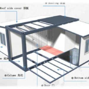 Generic 20Ft Folding Expandable Prefabricated House.Hurricane Proof. Insulated Movable Prefab Home. Prefab Tiny House 2 bedroom/1kitchen/1bathroom, E001-20ft