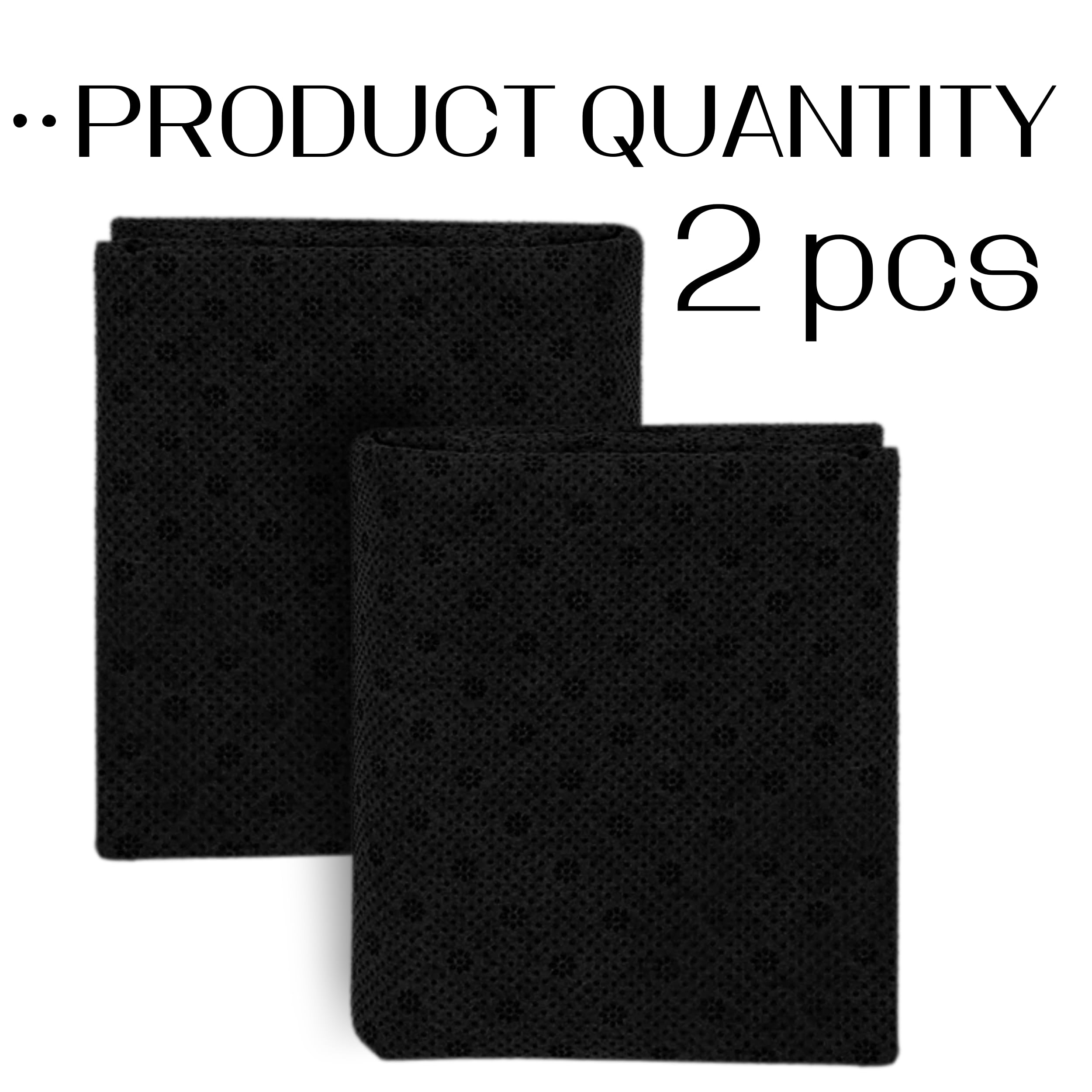 Pack of 2 Black Final Backing Cloth 72х40''– Black Vinyl Fabric Cloth Primary Tufting Cloth Backing Fabric Non Slip with Plum Blossom Pattern Tufting Fabric Rug Backing for Tufting Rug Making Supplies