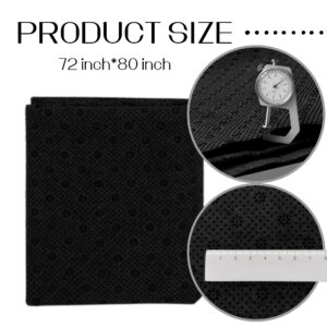 Pack of 2 Black Final Backing Cloth 72х40''– Black Vinyl Fabric Cloth Primary Tufting Cloth Backing Fabric Non Slip with Plum Blossom Pattern Tufting Fabric Rug Backing for Tufting Rug Making Supplies