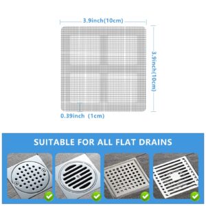 50Pcs Disposable Drain Hair Catcher Shower Drain Covers for Bathroom Sink Drain Strainer Bathtub Drain Protector, Gray