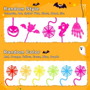 50 PCS Halloween Sticky Hands Bulk For Halloween Party Favors,Halloween Goodie Bag Stuffers,Halloween Sticky Gifts Bag Stuffers Prizes For Classroom,Skull Skeleton Bat Ghost Pumpkin Halloween Bulk Bag