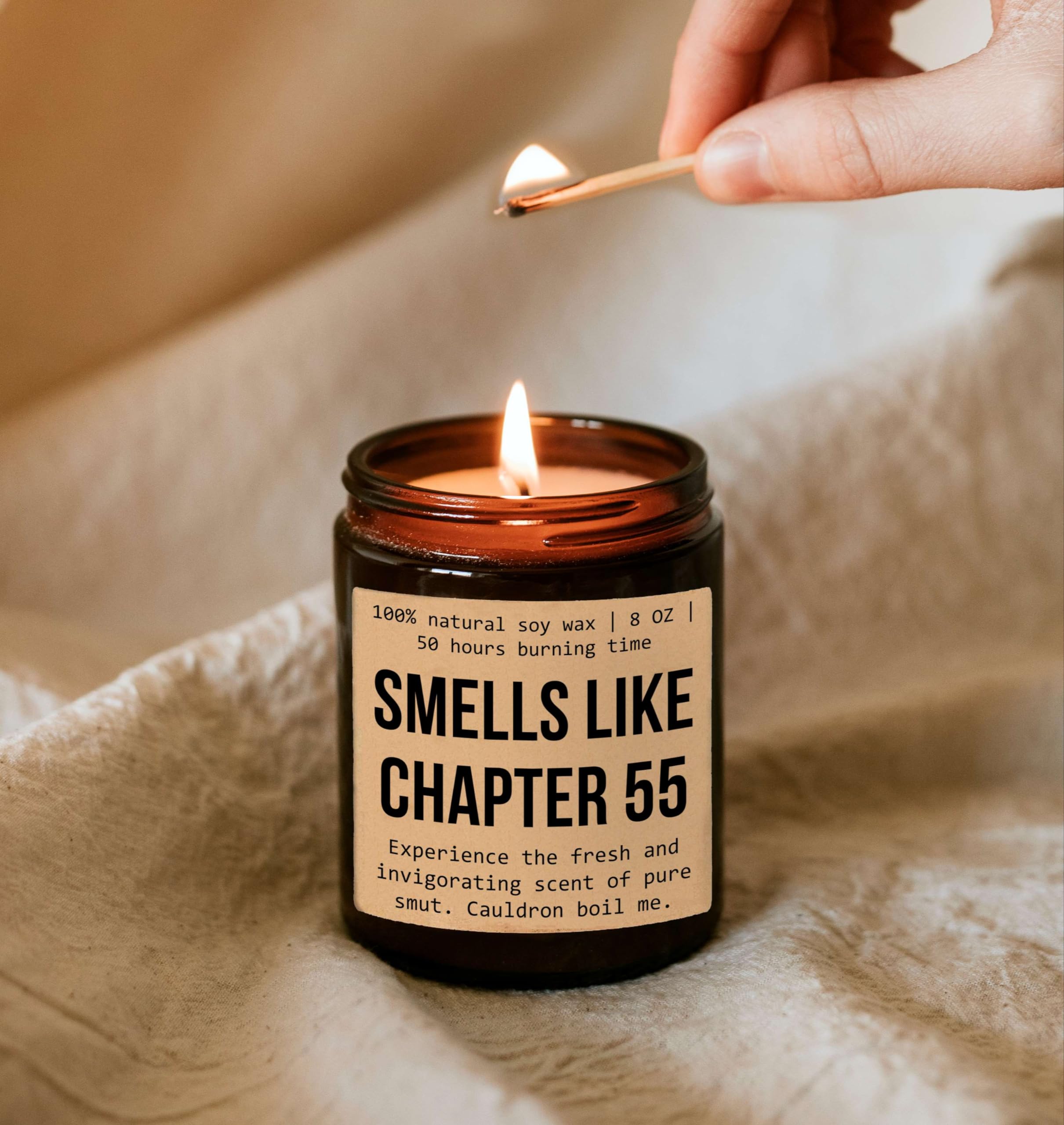 The Fox Designs Chapter 55 Acotar Candle - Acotar Fan Gift - Rhysand Candle - A Court of Thorns and Roses - Velaris Candle - Bookish Candle - Acomaf - Gift Candle, 8oz, Lavender