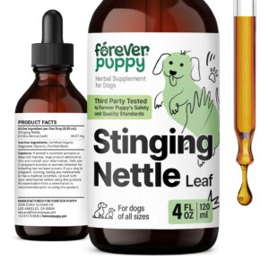 stinging nettle leaf drops for dogs - itching skin relief - skin and coat supplement for dog health - liquid vitamins and supplements for soothing itch relief - dog skin care - 4 oz