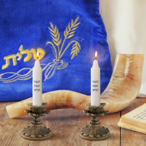 Conelist 12 Pcs Shabbat Candles Traditional Shabbos Candles Shabbat Candlesticks for Hospital Dorm Travel On-to-go Sabbath Candles Ideal Judaica Gifts Shabbos Gifts Passover Gifts