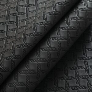 Marine Vinyl Fabric, Upholstery Faux Leather, 1.0mm Thickness, 61" Width (59" Usable), Perfect for Cars, Outdoor Yachts, and Home Furniture(Black,Pre-Cut 36"x61")