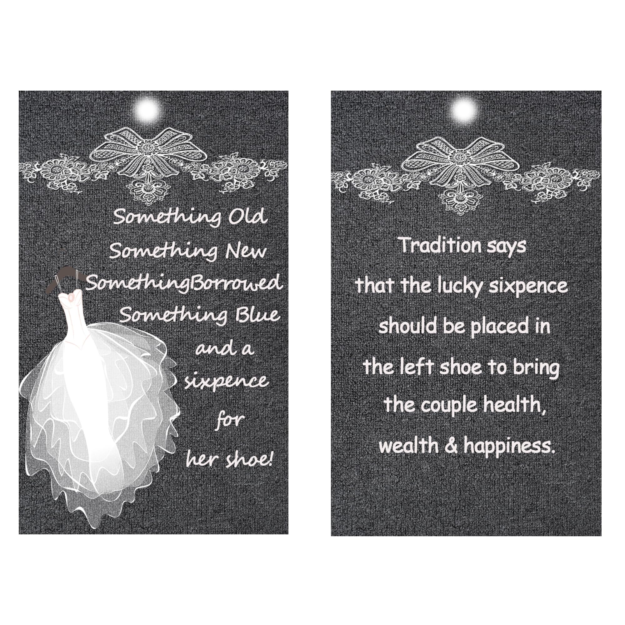 MKISHINE Something Blue for Bride to Be on Wedding Gifts Bride's Wedding Card from Mom Dad Grandma Sister Friends, Bride's Old Sixpence Coin with Wedding Card for Bride, a Sixpence for Her Shoe