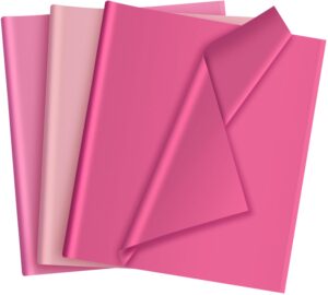 30 sheets pink tissue paper for packaging gift bags decoration, gift wrap tissue paper bulk sheets for weddings birthday diy project valentine's day gift wrapping crafts decor