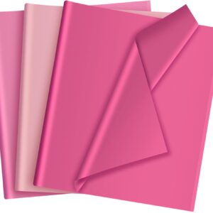 30 Sheets Pink Tissue Paper for Packaging Gift Bags Decoration, Gift Wrap Tissue Paper Bulk Sheets for Weddings Birthday DIY Project Valentine's Day Gift Wrapping Crafts Decor