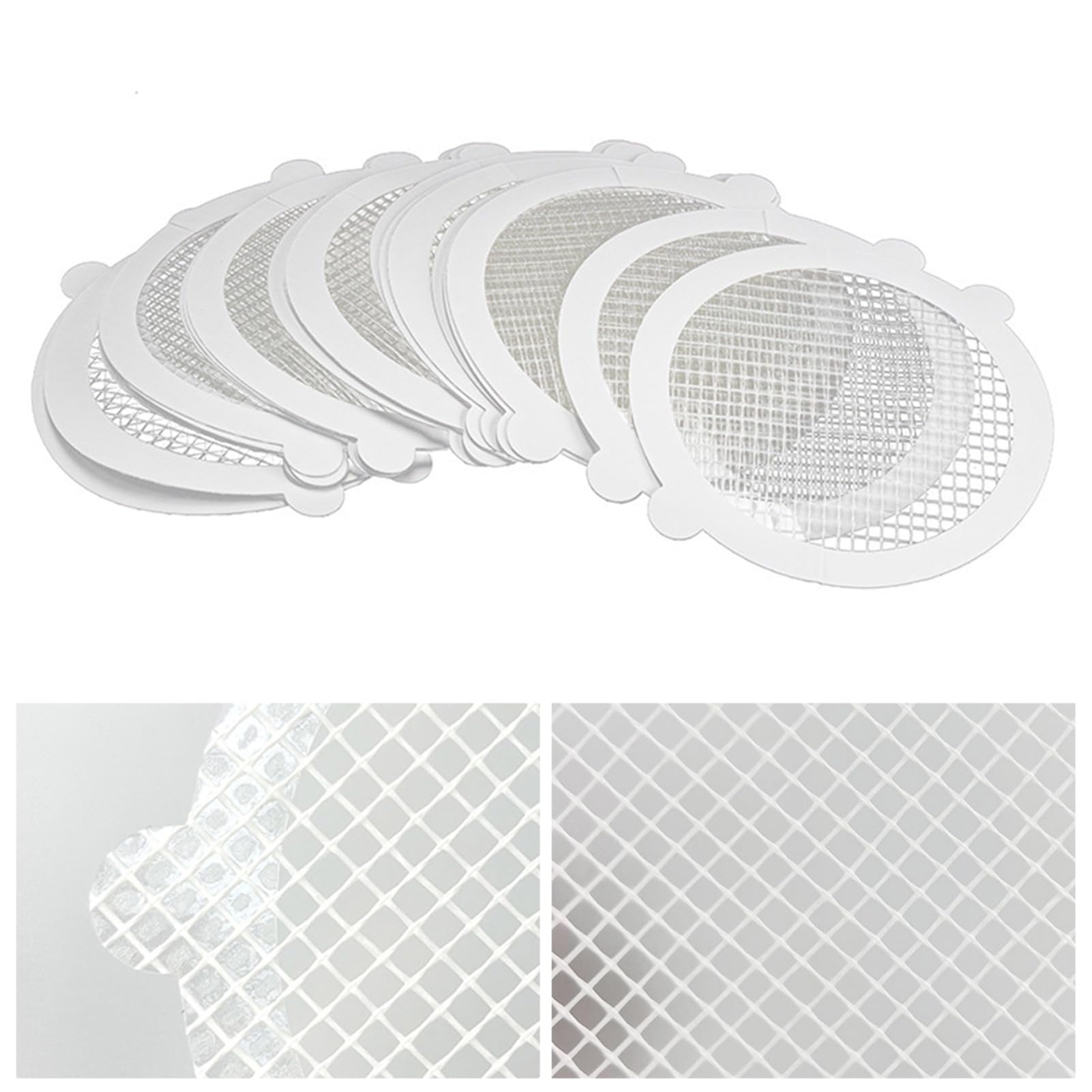 Qinlenyan 30Pcs Drain Cover Hair Catchers Prevent Clogs Bathroom Shower Drain Protector Sewer Filter Mesh Stickers Adhesive Shower Drain Hair Stopper for Shower Bathtub A