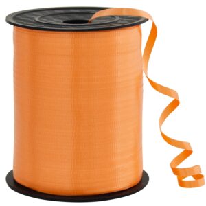 beishida 500 yards matte orange curling ribbon balloon string crimped ribbons for gift wrapping ribbon for birthday halloween party decoration festival art craft christmas gift wraps