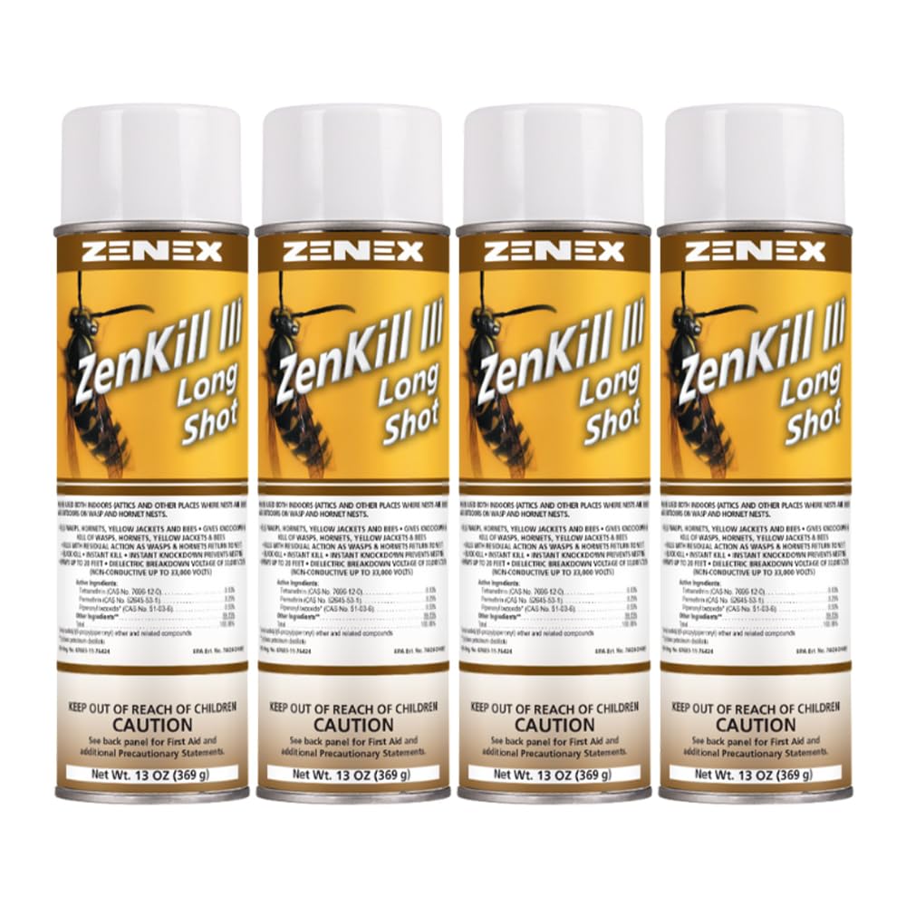 Zenakill III Long Shot Wasp and Hornet Killer net 13 oz. Count 4.