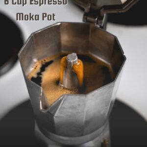 EspressPro- 6 Cup Moka Pot Espresso Maker- Grecas de Cafe Percolator Coffee Pot- Small Coffee Maker- Camping Coffee Makers- Portable Coffee Maker- Cuban Coffee Maker- Stove Top Espresso Coffee Maker