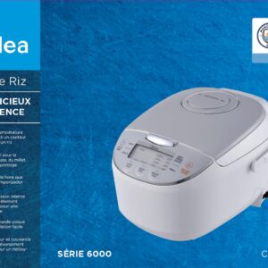 Midea Micom Rice Cooker, Digital Multi-Functional Ricer Cooker/Steamer, Brown Rice, Slow Cooker (White, 3L/5.5Cup)