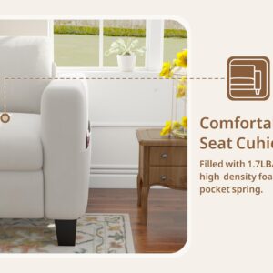 Woyomeub Sectional Sofa Couches for Living Room 78" L Shaped Sofas with Storage Ottoman Small 3 Seater Couch Velvet Fabric, Beige