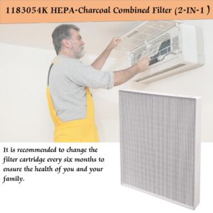 1183054K HEPA Filter & 8171434K Carbon Prefilter Replacement Filter, Compatible with Whirlpool Whispure Filter 510&500, AP51030K, AP45030K, WP1000 etc