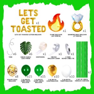 Lets Get Toasted Bachelorette Decor - Camp Bachelorette Party Decorations, Mountain Bachelorette Party, Camping Theme Balloons Banner Curtains Party Supplies for Bridal Shower Engagement Wedding