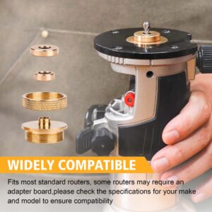 SpeTool Router Bits Solid Brass Router Inlay Kit, Include 1/8" and 1/4 Cutting Diameter with 1/4 Shank Carbide Spiral Upcut Router Bit, Router Bushing Guide Set for Wood