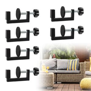 gjl 6 pcs outdoor furniture clips for wicker sectional, adjustable sectional couch connectors clips to hold wicker furniture together, wicker patio furniture clips couch clamps for sectionals.