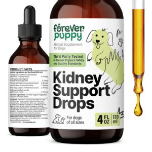 kidney support for dogs - kidney health drops w/cordyceps mushroom & stinging nettle leaf - liquid alternative to kidney dog treats - natural dog food supplements for kidney care - 4 oz