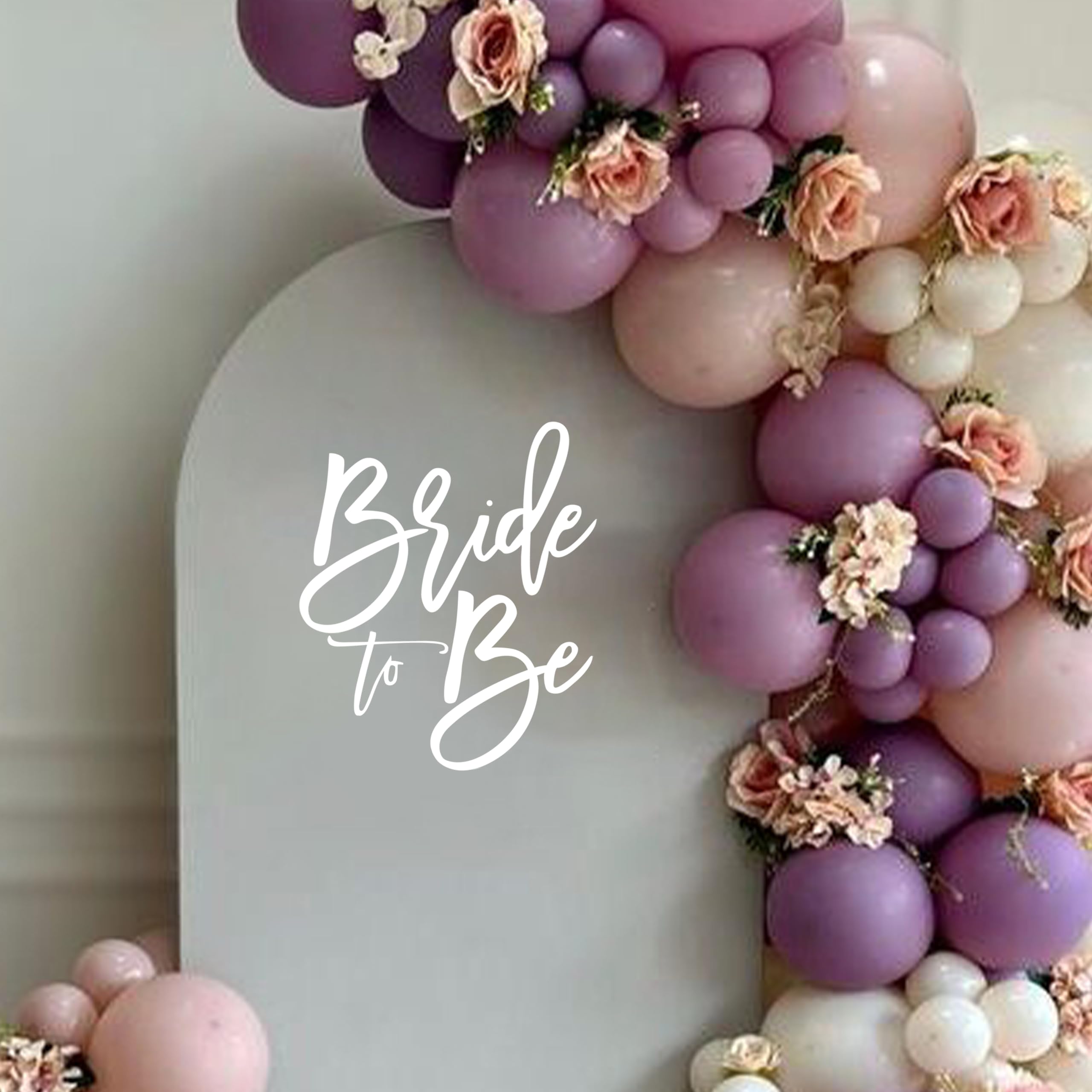 Bride to Be Bridal Shower Party Decal - Bride to Be Sticker for Balloon Arch,Bridal Shower Decal,Engagement Party Decorations (Bride to Be Decal White)