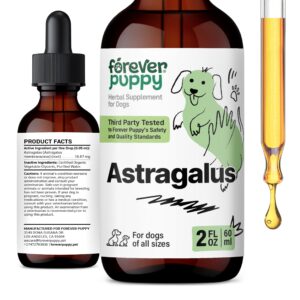 astragalus tincture for dogs - dog immune support drops w/astragalus root - liquid astragalus supplement for all breeds & sizes - dog food supplements for immunity - 2 oz